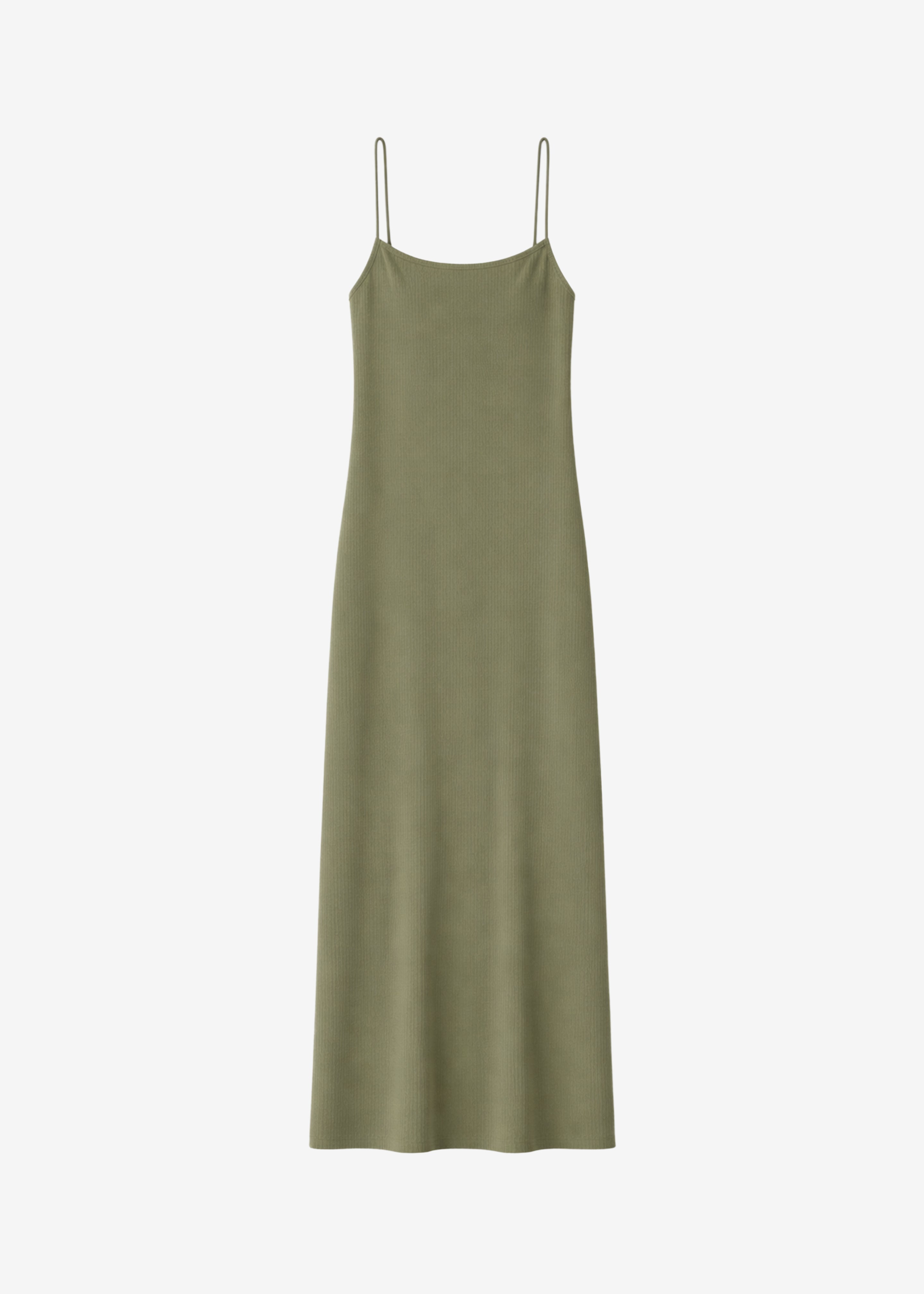 Keira Knit Midi Dress - Khaki Brown