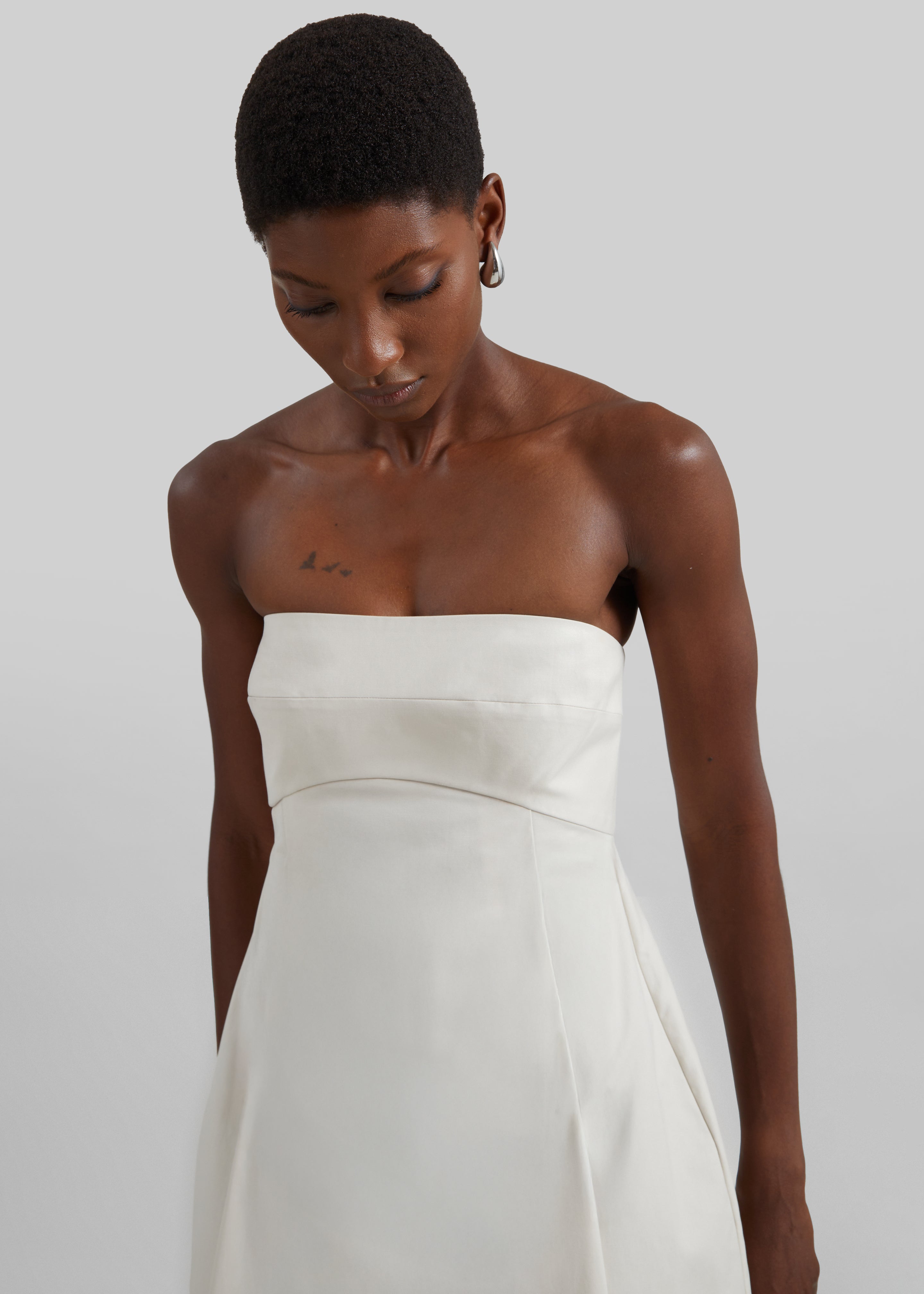 St. Agni Canvas Pleat Cocoon Dress - Shell